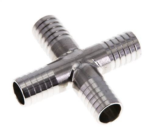 13 mm RVS 1.4301 Kruis-Slangkoppeling