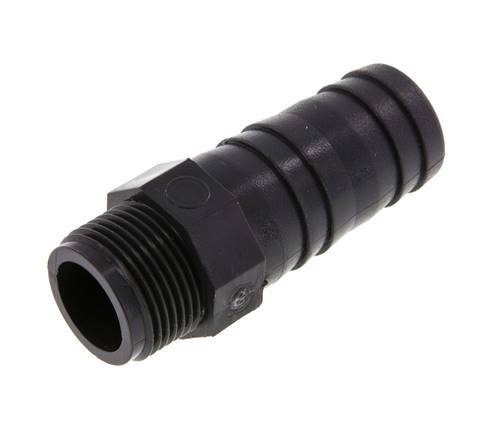 25 mm & G3/4'' PVC-U Slangpilaar buitendraad 76mm EN 1452-3 [5 Stuks]