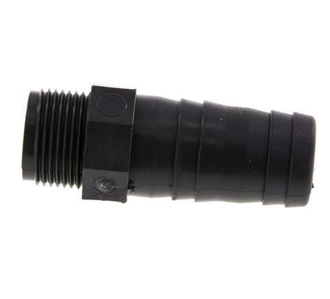25 mm & G3/4'' PVC-U Slangpilaar buitendraad 76mm EN 1452-3 [5 Stuks]