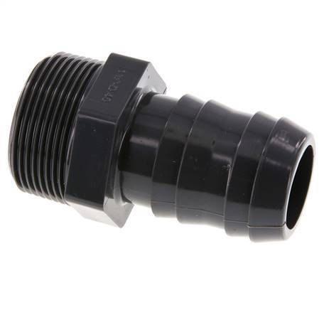 40 mm & G1-1/2'' PVC-U Slangpilaar Buitendraad 89mm EN 1452-3
