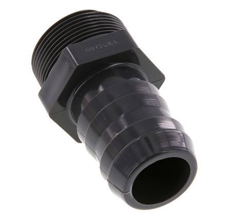 40 mm & G1-1/2'' PVC-U Slangpilaar Buitendraad 89mm EN 1452-3