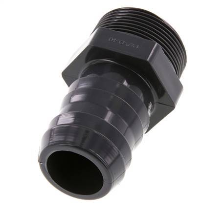 40 mm & G1-1/2'' PVC-U Slangpilaar Buitendraad 89mm EN 1452-3