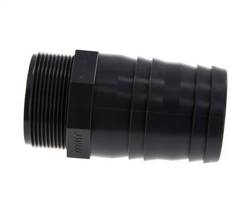 60 mm & G2'' PVC-U Slangpilaar Buitendraad 118mm EN 1452-3