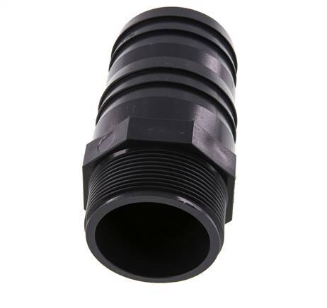 60 mm & G2'' PVC-U Slangpilaar Buitendraad 118mm EN 1452-3