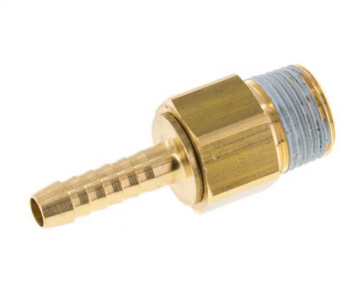 6 mm & R3/8'' Messing Slangpilaar Buitendraad NBR Afdichting Draaibaar