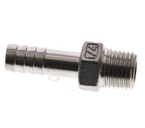 9 mm (3/8'') & 1/4''NPT Stainless Steel 1.4408 Hose Barb Male [2 Pieces]