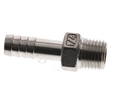 9 mm (3/8'') & 1/4''NPT Stainless Steel 1.4408 Hose Barb Male [2 Pieces]