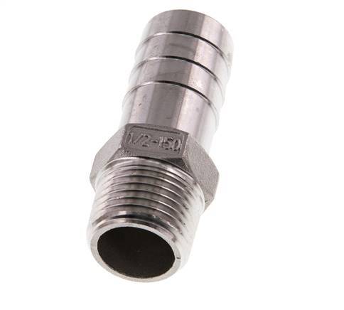 19 mm (3/4'') & 1/2''NPT Stainless Steel 1.4408 Hose Barb Male