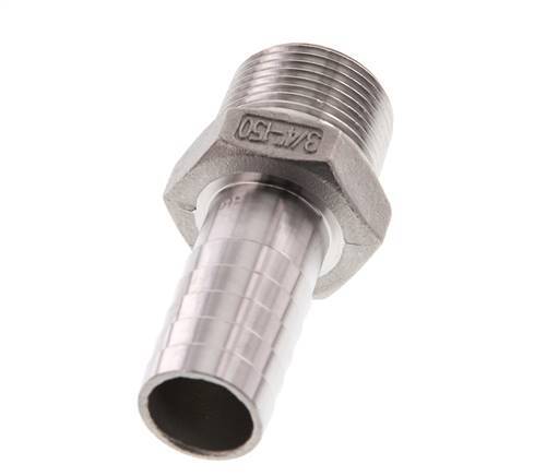 19 mm (3/4'') & 3/4''NPT Stainless Steel 1.4408 Hose Barb Male