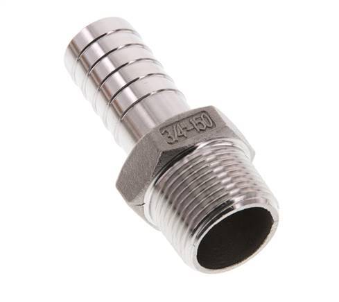 19 mm (3/4'') & 3/4''NPT Stainless Steel 1.4408 Hose Barb Male