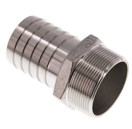 50 mm (2'') & 2''NPT Stainless Steel 1.4408 Hose Barb Male