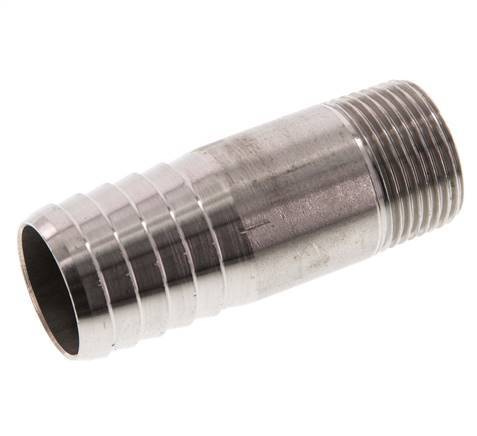 25 mm & R3/4'' RVS 1.4571 Slangpilaar Buitendraad 70mm