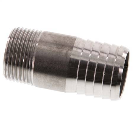 32 mm & R1'' RVS 1.4571 Slangpilaar Buitendraad 70mm