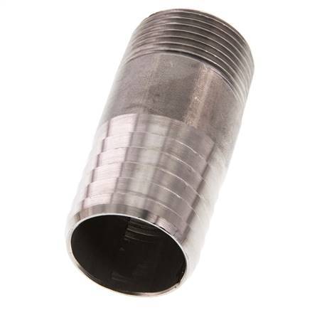 32 mm & R1'' RVS 1.4571 Slangpilaar Buitendraad 70mm