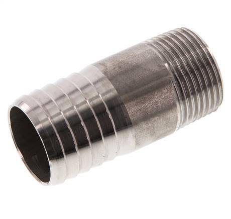 32 mm & R1'' RVS 1.4571 Slangpilaar Buitendraad 70mm
