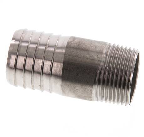 32 mm & R1'' RVS 1.4571 Slangpilaar Buitendraad 70mm