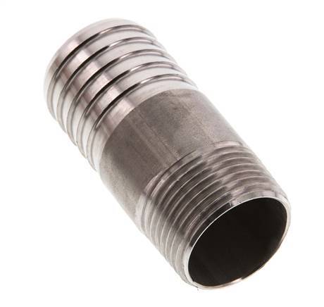 32 mm & R1'' RVS 1.4571 Slangpilaar Buitendraad 70mm