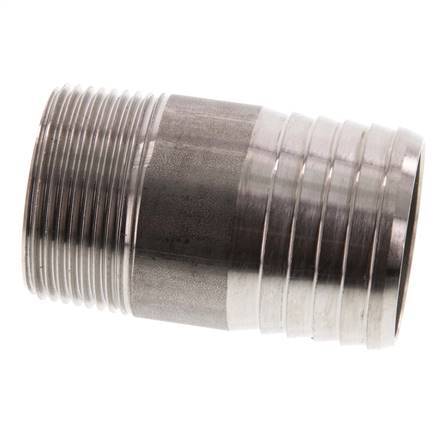 40 mm & R1-1/4'' RVS 1.4571 Slangpilaar Buitendraad 70mm