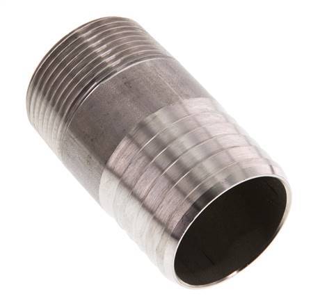 40 mm & R1-1/4'' Stainless Steel 1.4571 Hose Barb Male 70mm