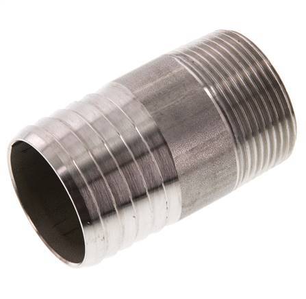 40 mm & R1-1/4'' RVS 1.4571 Slangpilaar Buitendraad 70mm
