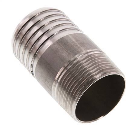 40 mm & R1-1/4'' RVS 1.4571 Slangpilaar Buitendraad 70mm
