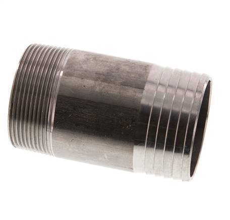 60 mm & R2'' Stainless Steel 1.4571 Hose Barb Male 100mm