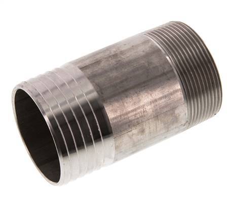 60 mm & R2'' RVS 1.4571 Slangpilaar Buitendraad 100mm