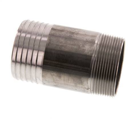 60 mm & R2'' RVS 1.4571 Slangpilaar Buitendraad 100mm