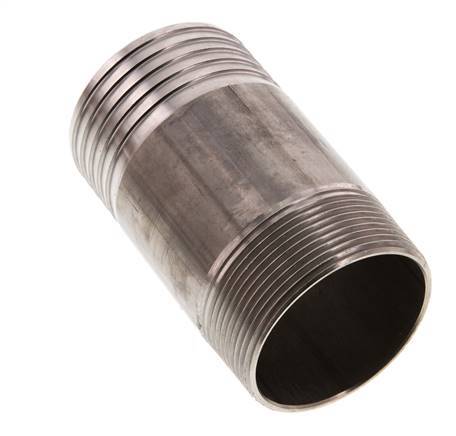 60 mm & R2'' RVS 1.4571 Slangpilaar Buitendraad 100mm