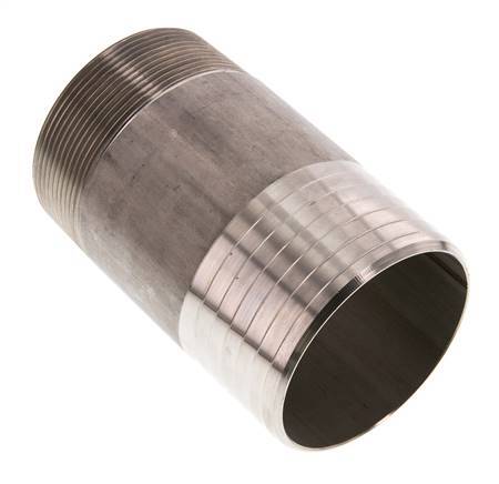 75 mm & R2-1/2'' RVS 1.4571 Slangpilaar Buitendraad 120mm