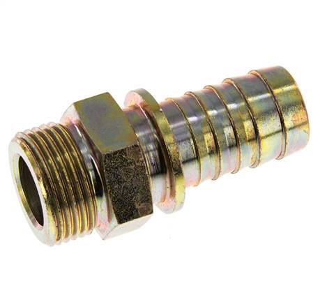 25 mm & G1'' Verzinkt Stalen Slangpilaar Buitendraad en Veiligheidskraag