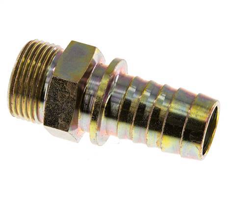 25 mm & G1'' Verzinkt Stalen Slangpilaar Buitendraad en Veiligheidskraag