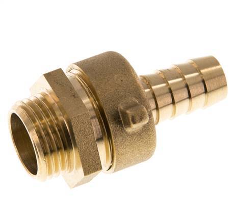 13 mm & G1/2'' Messing Slangpilaar Buitendraad Vlakke NBR Afdichting Vleugelmoer