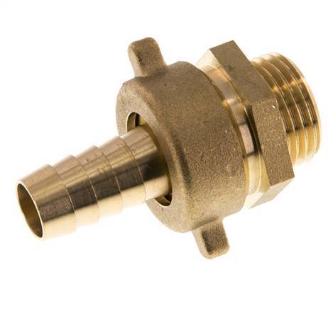 13 mm & G1/2'' Messing Slangpilaar Buitendraad Vlakke NBR Afdichting Vleugelmoer