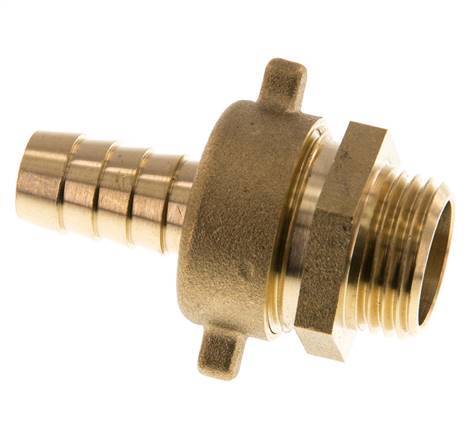 13 mm & G1/2'' Messing Slangpilaar Buitendraad Vlakke NBR Afdichting Vleugelmoer