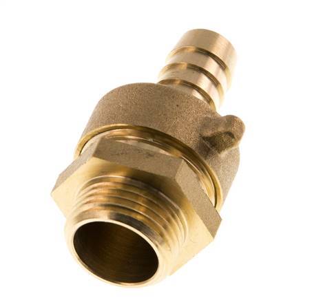 13 mm & G1/2'' Messing Slangpilaar Buitendraad Vlakke NBR Afdichting Vleugelmoer