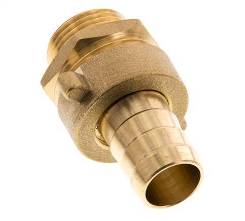 19 mm & G3/4'' Messing Slangpilaar Buitendraad Vlakke NBR Afdichting Vleugelmoer