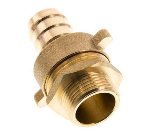 19 mm & G3/4'' Messing Slangpilaar Buitendraad Vlakke NBR Afdichting Vleugelmoer