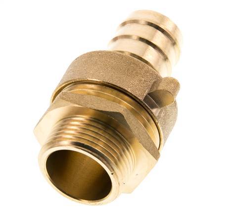 19 mm & G3/4'' Messing Slangpilaar Buitendraad Vlakke NBR Afdichting Vleugelmoer