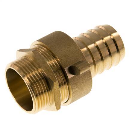32 mm & G1-1/4'' Messing Slangpilaar Buitendraad Vlakke NBR Afdichting Vleugelmoer