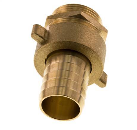 32 mm & G1-1/4'' Messing Slangpilaar Buitendraad Vlakke NBR Afdichting Vleugelmoer