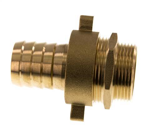 32 mm & G1-1/4'' Messing Slangpilaar Buitendraad Vlakke NBR Afdichting Vleugelmoer