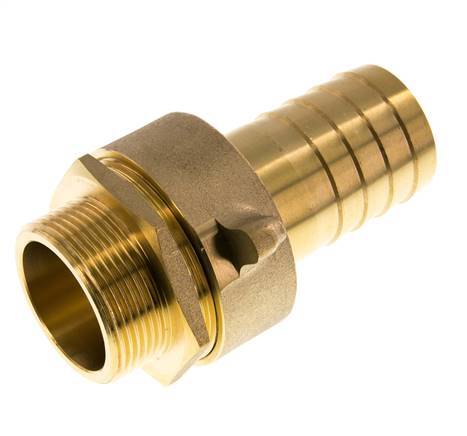 38 mm (1-1/2'') & G1-1/2'' Brass Hose Barb Male Flat Sealing NBR Wing Nut
