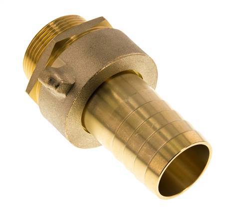 38 mm & G1-1/2'' Messing Slangpilaar Buitendraad Vlakke NBR Afdichting Vleugelmoer