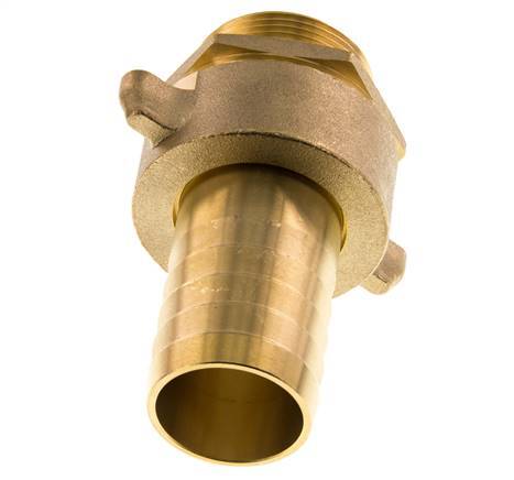 38 mm & G1-1/2'' Messing Slangpilaar Buitendraad Vlakke NBR Afdichting Vleugelmoer