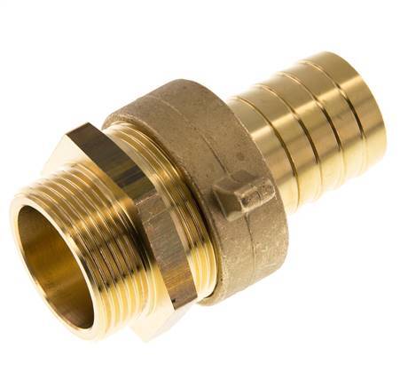 32 mm & G1-1/4'' Messing Slangpilaar BuitendraadConische Afdichting NBR Afdichting Vleugelmoer