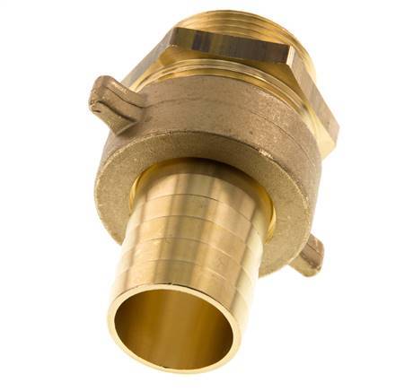 32 mm & G1-1/4'' Messing Slangpilaar BuitendraadConische Afdichting NBR Afdichting Vleugelmoer