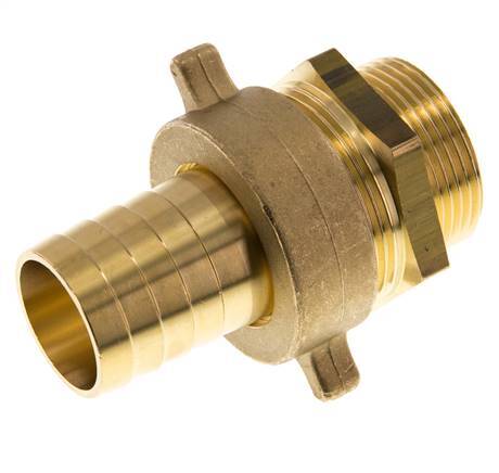 32 mm & G1-1/4'' Messing Slangpilaar BuitendraadConische Afdichting NBR Afdichting Vleugelmoer