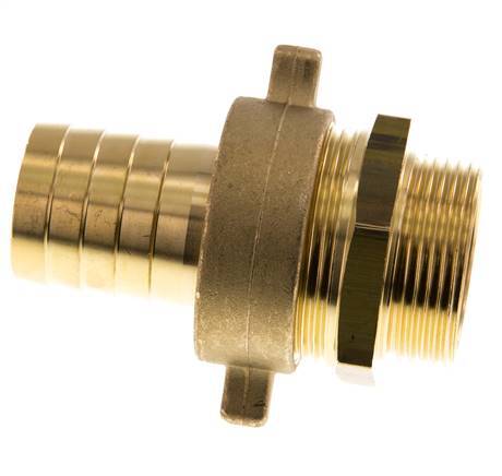 32 mm & G1-1/4'' Messing Slangpilaar BuitendraadConische Afdichting NBR Afdichting Vleugelmoer