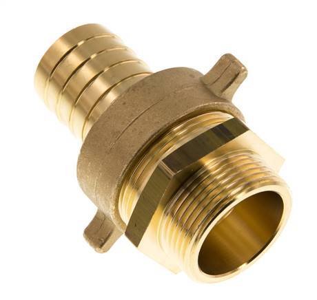32 mm & G1-1/4'' Messing Slangpilaar BuitendraadConische Afdichting NBR Afdichting Vleugelmoer